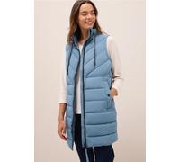 Steppweste CECIL, Damen, Gr. L (42), beige (moonstone blau), Stoff, Obermaterial: 100% Polyester; Futter: 100% Polyester, Füllung: 100% Polyester, unifarben, normal kniefrei, hoch geschlossener Aussch