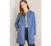 Langjacke CECIL, Damen, Gr. L (42), coal blau, Obermaterial: 100% Polyester. Futter: 100% Polyester, unifarben, bequem ca. Mitte Oberschenkel, Strickbündchen, Jacken Langjacke, mit Reißverschlusstasch