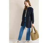 Cecil Steppmantel Comfort Fit Damen XXL (46) blau-navy Kapuze 66% Polyester/34% Baumwolle