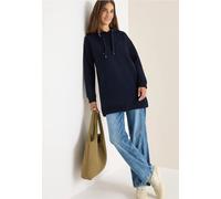 Cecil Damen Langer Kapuzenpullover in Blau, Gr: XS
