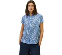 Hemdbluse CECIL, Damen, Gr. XL (44), blau (deep pastel blau), Web, 100% Baumwolle, bedruckt, normal normal, V-Ausschnitt, abgesteppt, Blusen, mit allover Print (50424816-XL) deep pastel blau