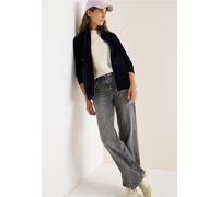 Cordjacke CECIL, Damen, Gr. XL (44), urban dunkelblau, Web, Stoff, 77% Baumwolle, 18% Polyester, 5% Elasthan, unifarben, casual, comfort fit normal, hoch geschlossener Ausschnitt, Langarm elastischer