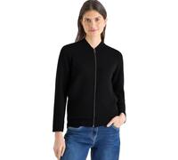 Blouson CECIL, Damen, Gr. XXL (46), schwarz, Stoff, 46% Modal, 46% Polyester, 8% Elasthan, unifarben, comfort fit normal, Rundhals, abgesteppt, Jacken Blouson, Rundhalsausschnitt (87734456-XXL) schwar