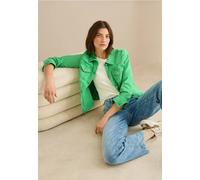 Jeansjacke CECIL, Herren, Gr. S (38), iced neon grün, Denim/Jeans, Obermaterial: 98% Baumwolle, 2% Elasthan, unifarben, casual, regular fit taillenbedeckt, Langarm Manschette, Jacken, mit Hemdkragen (