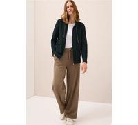 Sweatjacke CECIL, Damen, Gr. M (40), ink grün, Sweatware, Ottomane, Obermaterial: 77% Baumwolle, 20% Polyester, 3% Elasthan, unifarben, casual, regular fit normal, ohne Ausschnitt, Langarm gerader Abs