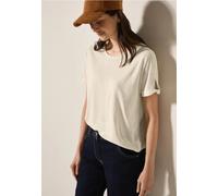 Cecil Damen Leinen-Look Glitzer-Shirt in Beige, Gr: XL