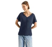Cecil Damen Leinen T-Shirt mid blue, S