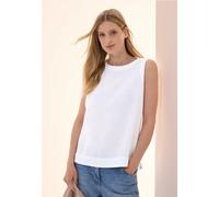 Cecil Damen Leinen-Top mit Knopfleiste in Weiß, Gr: XS
