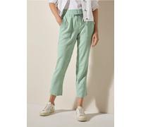 Cecil Damen Leinenhose im Casual Fit in Grün, Gr: M