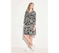 Cecil Damen Leinenmix Print Kleid in Schwarz, Gr: L