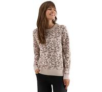 Strickpullover CECIL, Damen, Gr. XXL (46), beige (sandalwood beige melange), Stoff, 50% Viskose, 28% Polyester, 22% Nylon, animal-print, normal normal, Rundhals, Rippbündchen, Pullover Strickpullover,