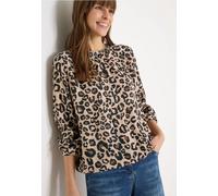 Cecil Damen Leo Langarmbluse in Beige, Gr: XS