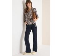 Cecil Damen Leo Split Neck Bluse in Beige, Gr: XL