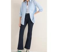 Langarmbluse CECIL, Damen, Gr. 3XL, blouse blau, Web, 72% Baumwolle, 25% Polyamid, 3% Elasthan, gestreift, normal normal, V-Ausschnitt, abgesteppt, Blusen, im soften Baumwoll-Mix (86118602-XXXL) blous