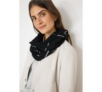 Cecil Damen Loop-Schal mit Foliendetails in Schwarz, Gr: One size