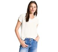 Kurzarmbluse CECIL Gr. M (40), weiß (vanilla white) Damen Blusen kurzarm mit Schlitzen (61588026-M)