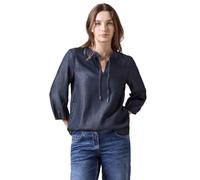CECIL Damen B344975 Lyocell-Bluse, Dark Blue wash, Small