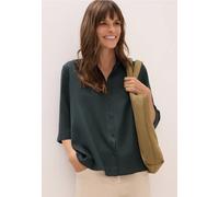 Hemdbluse CECIL, Damen, Gr. XXL (46), ink grün, Web, Obermaterial: 100% Lyocell, unifarben, casual, regular fit normal, Kurzarm, Blusen, aus Lyocell (26653153-XXL) ink grün