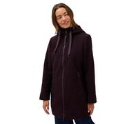 Fellimitatmantel CECIL, Damen, Gr. XXL46, schwarz plum, Stoff, Obermaterial: 100% Polyester; Futter: 100% Polyester; Füllung: 100% Polyester, unifarben, normal kniefrei, ohne Ausschnitt, abgesteppt, M