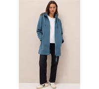 Fellimitatmantel CECIL, Damen, Gr. M40, beige (moonstone blau), Stoff, Obermaterial: 100% Polyester; Futter: 100% Polyester; Füllung: 100% Polyester, unifarben, normal kniefrei, ohne Ausschnitt, abges