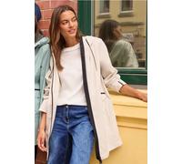 Cecil Damen Mantel mit Kapuze und 2-Wege-Zipper in Beige, Gr: S