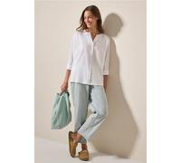 CECIL Damen B345126 Materialmix Bluse, Vanilla White, L EU