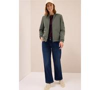 Blouson CECIL, Damen, Gr. XS (36), pastel olive, Stoff, Obermaterial: 82% Polyester, 18% Polyamid; Futter: 100% Polyester, unifarben, casual, normal normal, hoch geschlossener Ausschnitt, Langarm ange