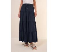 Cecil Damen Maxi-Rock mit Volants in Blau, Gr: XS
