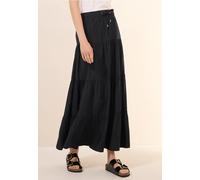 Cecil Damen Maxi-Rock mit Volants in Schwarz, Gr: S