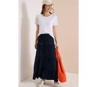 Cecil Damen Maxi-Rock mit Volants und Elastikbund in Blau, Gr: S