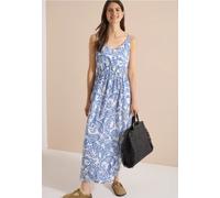 Cecil Damen Maxikleid mit V-Neck und Print in Weiß, Gr: M