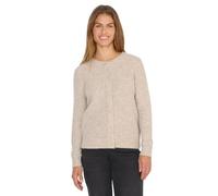 Cardigan CECIL, Damen, Gr. XXL (46), toffee cream melange, Grobstrick, 58% Baumwolle, 20% Polyacryl, 20% Polyester, 2% Nylon, unifarben, normal normal, Rundhals, Bündchen, Strickjacken, im soften Baum