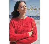 Cecil Damen Melange Cardigan in Rot, Gr: XXL