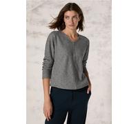 Cecil Damen Melange-Look Ottoman Shirt in Grau, Gr: M