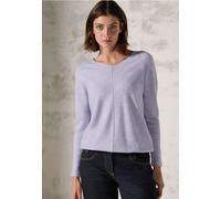 Cecil Damen Melange-Look Ottoman Shirt in Lila, Gr: XXL