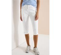3/4-Hose CECIL, Damen, Gr. 32, Länge 22, weiß, Web, 98% Baumwolle, 2% Elasthan, unifarben, comfort fit 3/4-Länge, Hosen, aus Baumwolle mit Stretchanteil (82526042-32) weiß