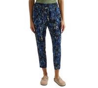 Stoffhose CECIL, Damen, Gr. XL, Länge 28, blau (urban dunkelblau), Stoff, 100% Viskose, gemustert, loose fit knöchelfrei, Hosen Stoffhose, im Loose Fit (87497921-XL) urban dunkelblau