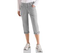 Cecil Damen Mid Waist Casual Fit Hose mit Turn Up in Grau, Gr: 34