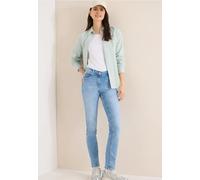 Slim-fit-Jeans CECIL, Damen, Gr. 34, Länge 32, light blau washed, Jeans, 78% Baumwolle, 20% Polyester, 2% Elasthan, unifarben, lang, Jeans Slim-fit-Jeans, Middle Waist (65357014-34) light blau washed