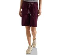 Cecil Damen Mid Waist Straight Leg Shorts im Casual Fit in Rot, Gr: M