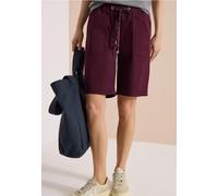 Cecil Damen Mid Waist Straight Leg Shorts im Casual Fit in Rot, Gr: XXL