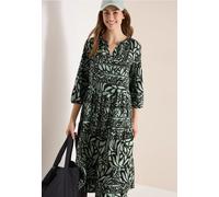 Cecil Damen Midi-Kleid mit Patchwork-Print in Grün, Gr: XL