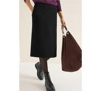 Cecil Damen Midi-Satinrock in Schwarz, Gr: XL