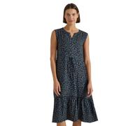 Midikleid CECIL, Damen, Gr. XXL (46), US-Größen, blau (dried olive grün), Stoff, 100% Viskose, gemustert, normal wadenlang, Rundhals, abgesteppt, Kleider Midikleid, mit grafischem Muster (90266110-XXL