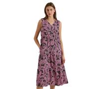 Midikleid CECIL, Damen, Gr. XXL (46), US-Größen, raw khaki, Stoff, 100% Viskose, gemustert, comfort fit wadenlang, V-Ausschnitt, normaler Saum, Kleider Midikleid, mit allover Print (49285946-XXL) raw 