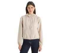 Blouson CECIL, Damen, Gr. XL (44), grain beige, Web, Obermaterial: 50% Polyester, 43% Baumwolle, 7% Elasthan. Futter: 100% Polyester, unifarben, lässig geschnitten hüftlang, Rundhals, Jacken Blouson,