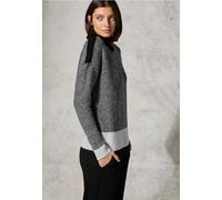 Cecil Damen Mouliné Pullover in Schwarz, Gr: XXL