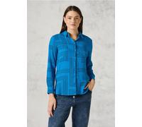 Langarmbluse CECIL Gr. XL (44), blau (dynamic aqua blau), Damen, Web, 100% Baumwolle, gemustert, Blusen, mit Knopfleiste (13115863-XL) dynamic aqua blau