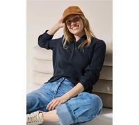 Cecil Damen Musselin Bluse in Blau, Gr: XXL