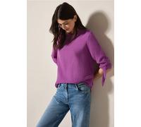 Klassische Bluse CECIL, Damen, Gr. S (38), magenta lacquer, Web, 100% Baumwolle, unifarben, klassisch normal, Rundhals, Bündchen, Blusen, aus reiner Baumwolle (88100462-S) magenta lacquer